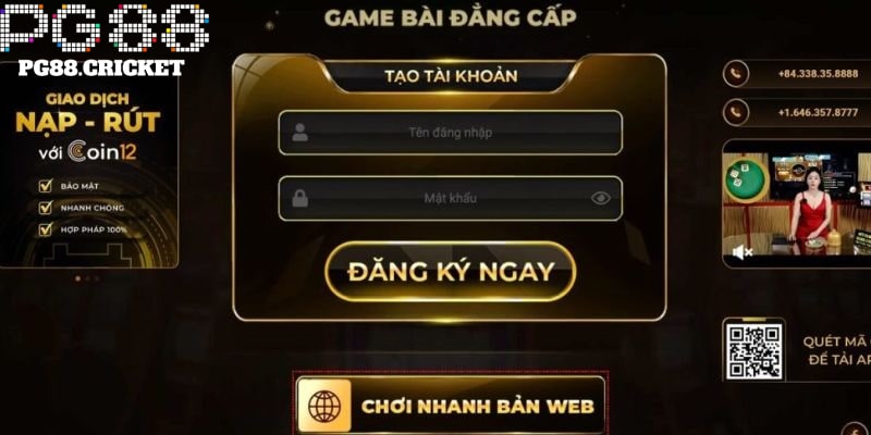 Các bước đăng ký PG88 trên App mobile